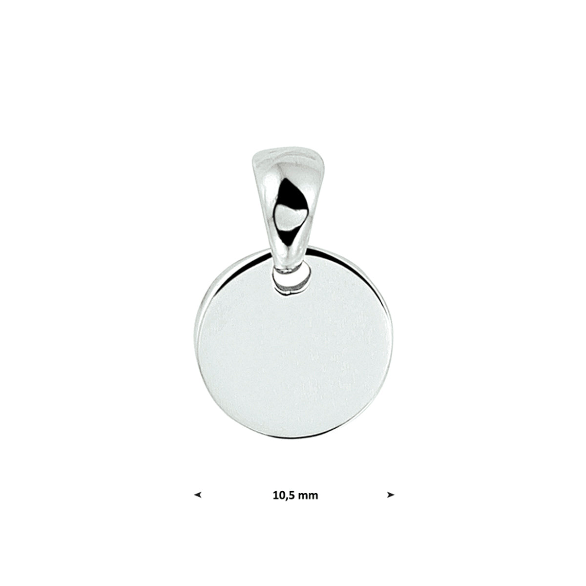 vDam Graveerhanger Rond Zilver Gerhodineerd 1328605