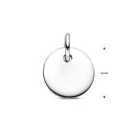 vDam Graveerhanger Rond Zilver Gerhodineerd 1330153