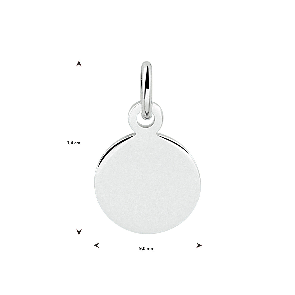 vDam Graveerhanger Rond Zilver Gerhodineerd 1333351