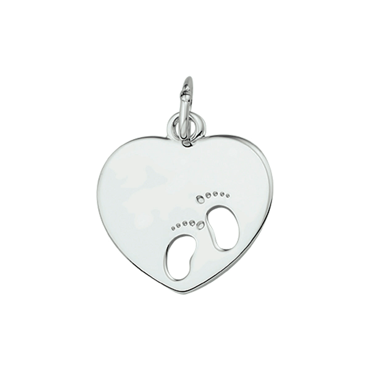 vDam Graveerhartje Gestanste Voeten Zilver Gerhodineerd 1329801