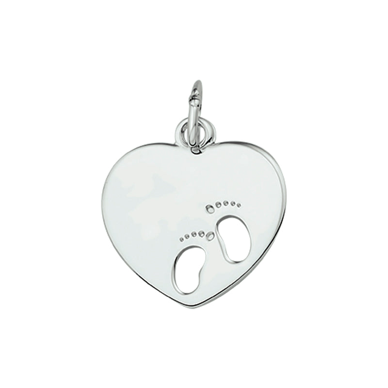 vDam Graveerhartje Gestanste Voeten Zilver Gerhodineerd 1329801