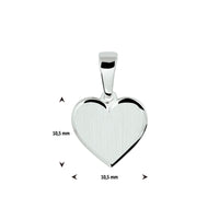 vDam Graveerhartje Poli/mat Zilver Gerhodineerd 1328139