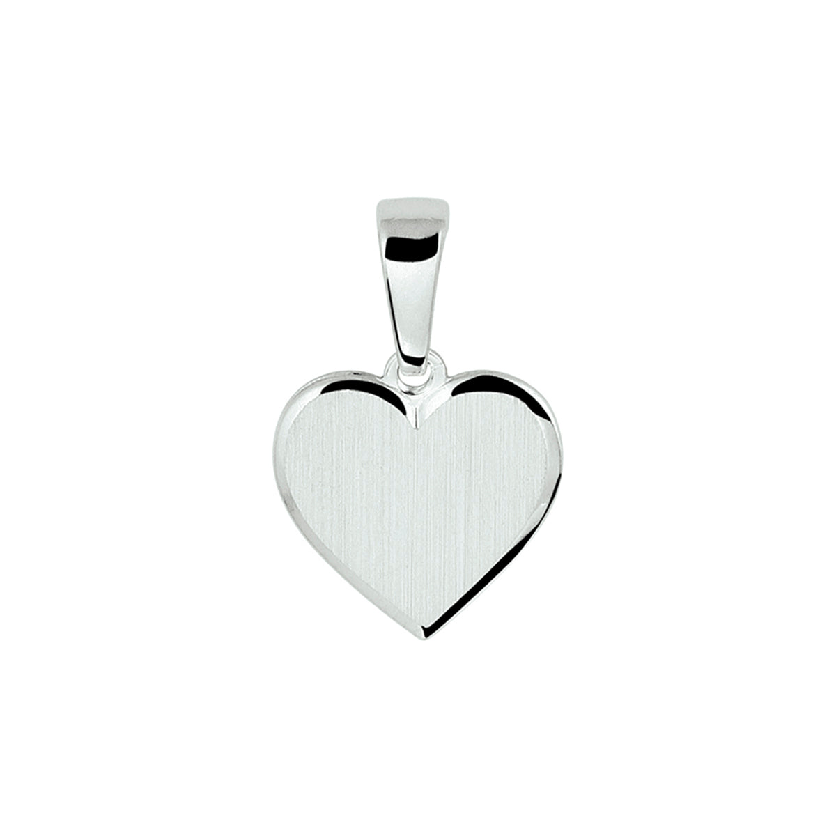 vDam Graveerhartje Poli/mat Zilver Gerhodineerd 1328139