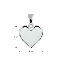 vDam Graveerhartje Zilver Gerhodineerd 1328136