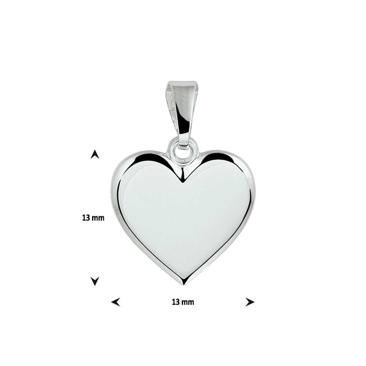 vDam Graveerhartje Zilver Gerhodineerd 1328136