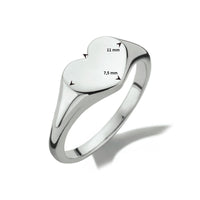 vDam Graveerring Hart Zilver Gerhodineerd 1335049 Maat 15½