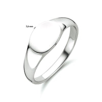 vDam Graveerring Ovaal Zilver Gerhodineerd 1334257 Maat 17¾