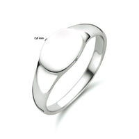 vDam Graveerring Ovaal Zilver Gerhodineerd 1334259 Maat 19