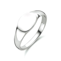 vDam Graveerring Ovaal Zilver Gerhodineerd 1334259