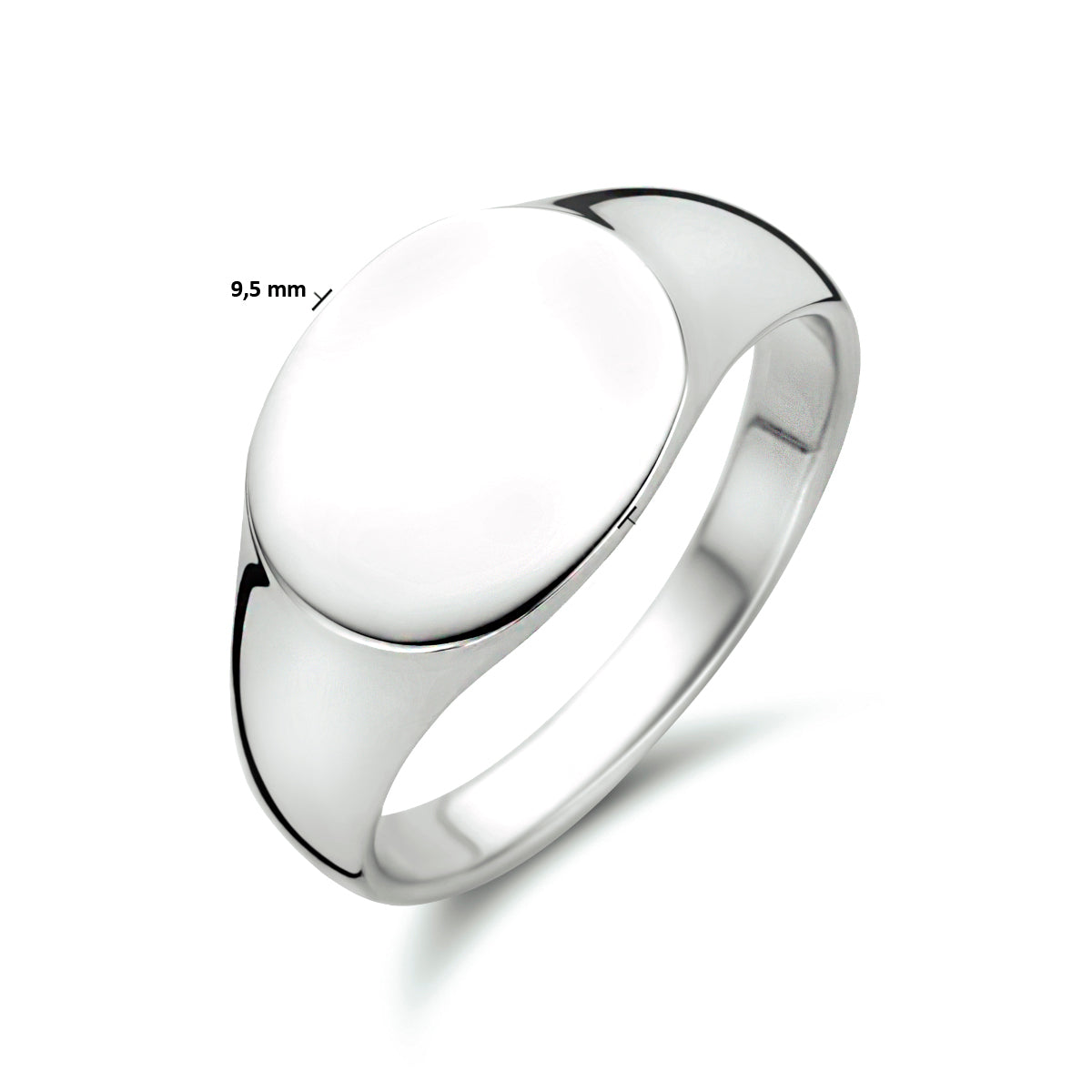 vDam Graveerring Ovaal Zilver Gerhodineerd 1334260 Maat 16½