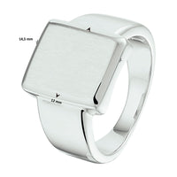 vDam Graveerring Poli/mat Zilver Gerhodineerd 1332584 Maat 18