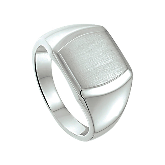 vDam Graveerring Poli/mat Zilver Gerhodineerd 1337921