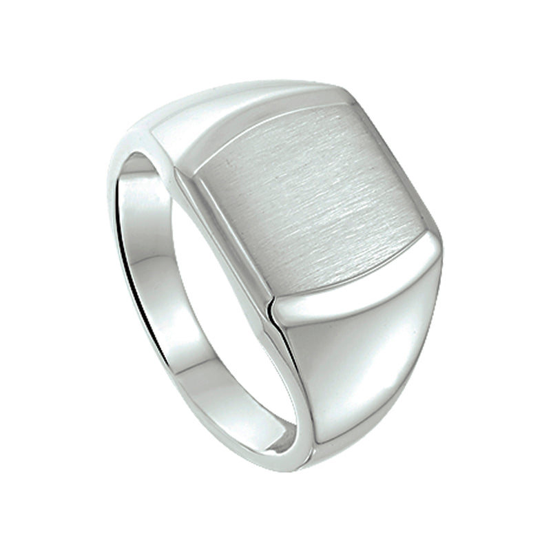 vDam Graveerring Poli/mat Zilver Gerhodineerd 1337923