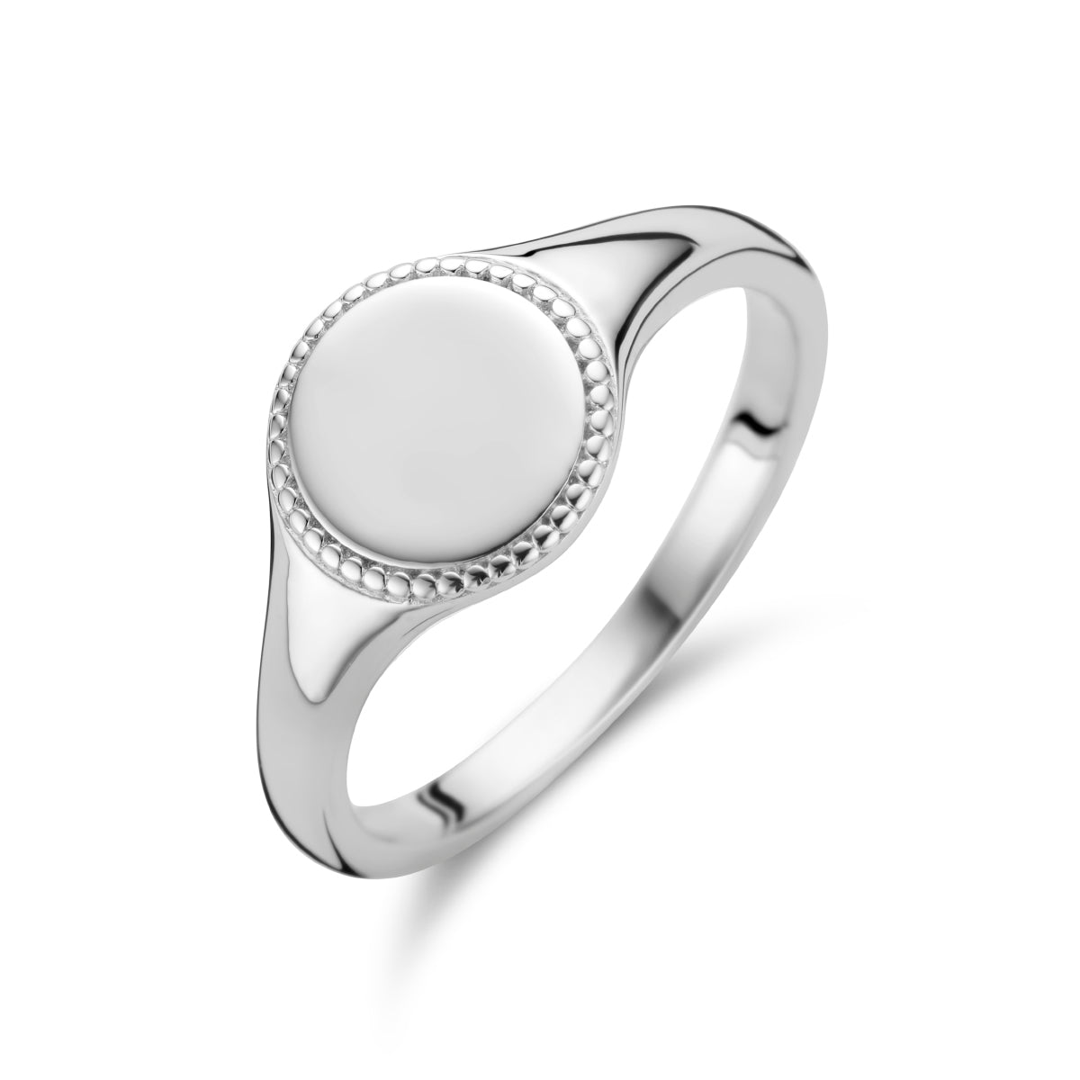 vDam Graveerring Rondje Zilver Gerhodineerd 1336170