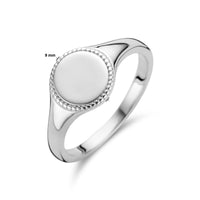 vDam Graveerring Rondje Zilver Gerhodineerd 1336172 Maat 17¾