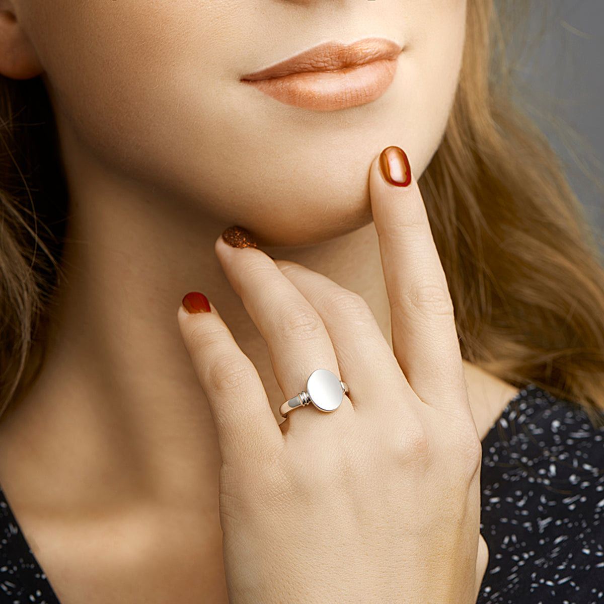 vDam Graveerring Zilver Gerhodineerd 1330432 Maat 19