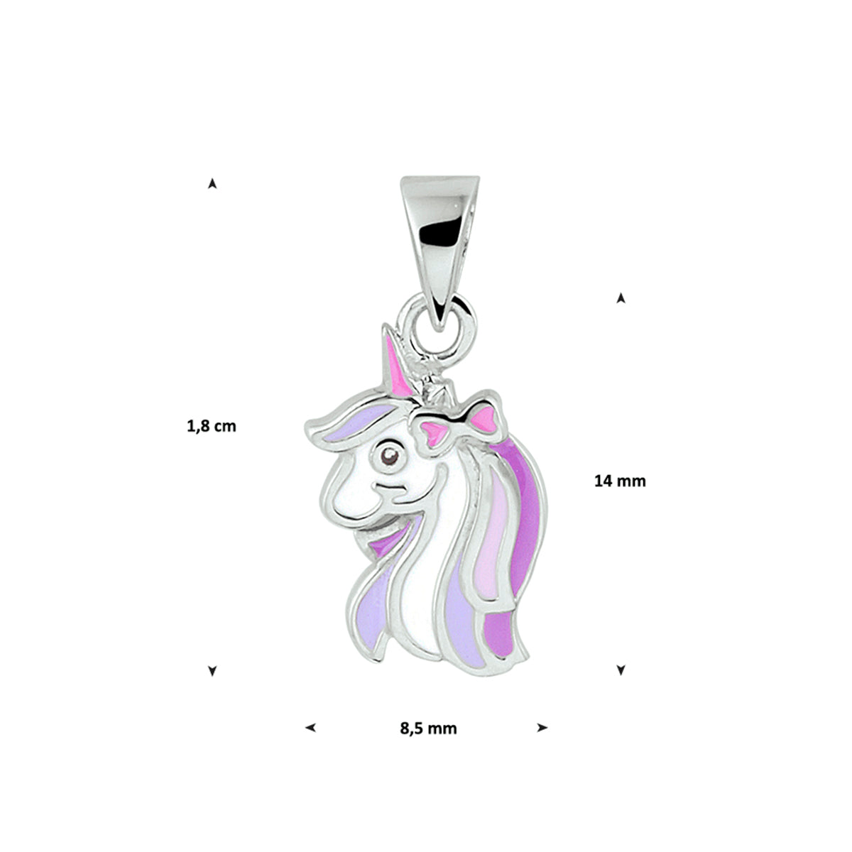 vDam Hanger Eenhoorn Zilver Gerhodineerd 1329226