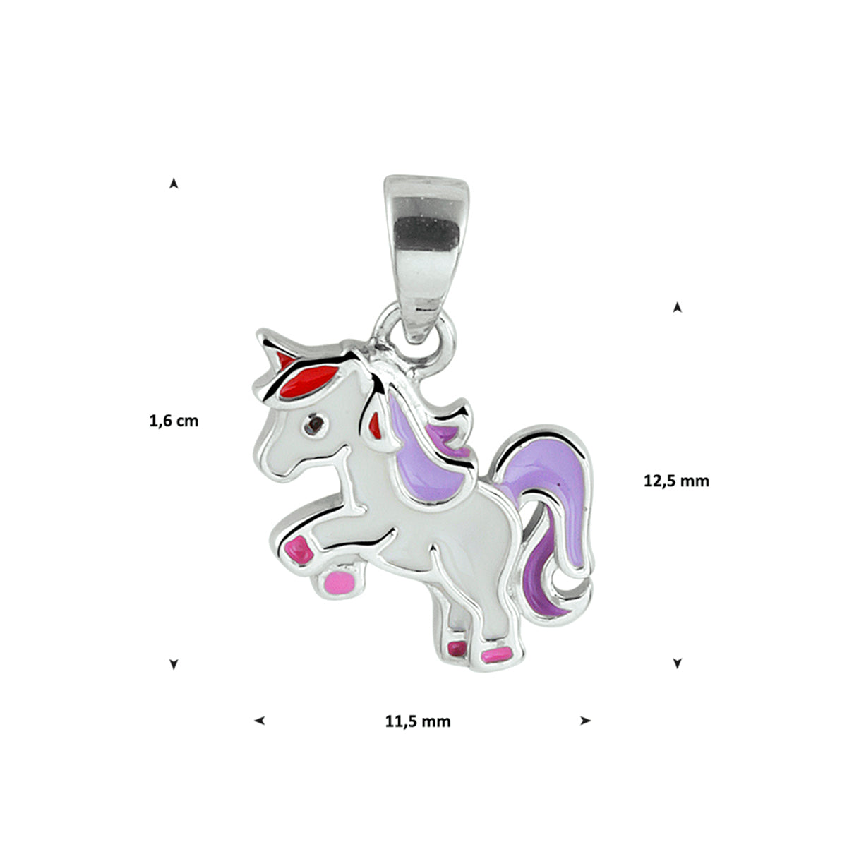 vDam Hanger Eenhoorn Zilver Gerhodineerd 1329238