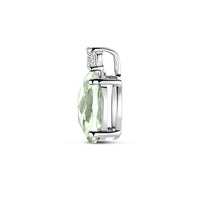 vDam Hanger Groen Amethist En Zirkonia 13 Mm Zilver Gerhodineerd 1340321