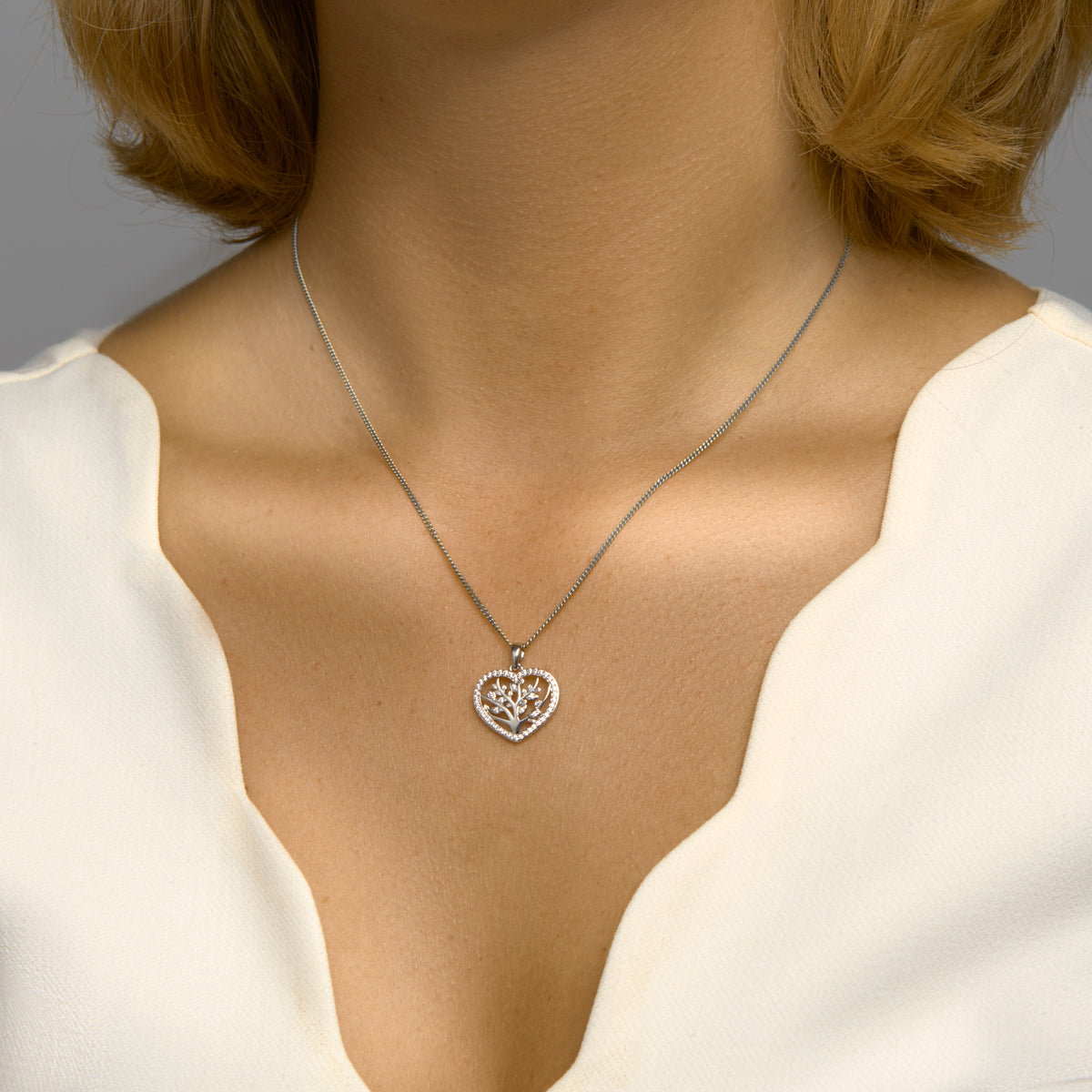 vDam Hanger Hart Levensboom Zilver Gerhodineerd 1333432