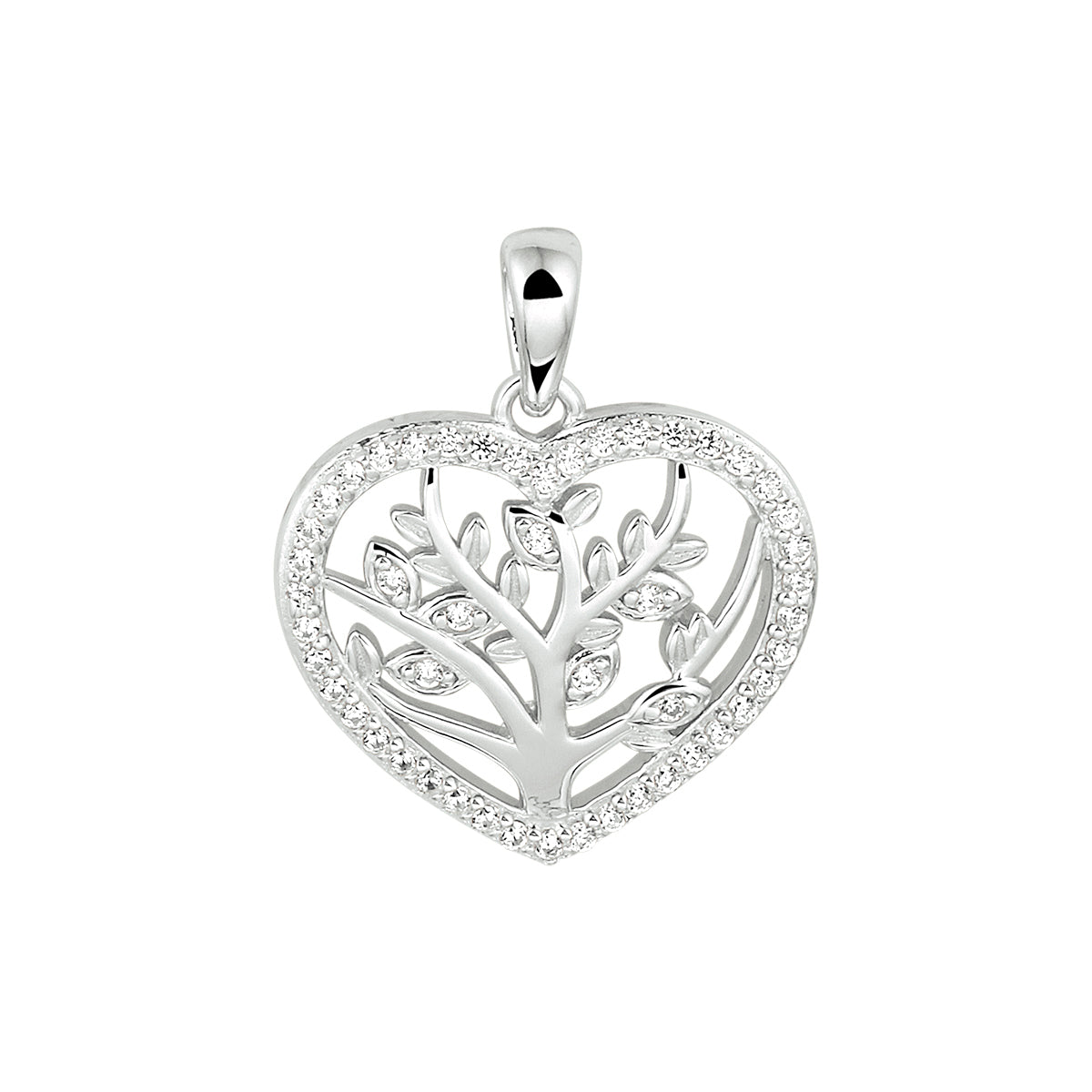 vDam Hanger Hart Levensboom Zilver Gerhodineerd 1333432