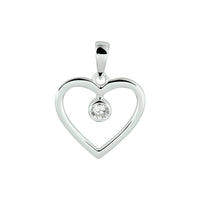 vDam Hanger Hart Zirkonia Zilver Gerhodineerd 1332744