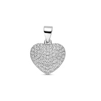 vDam Hanger Hartje Zirkonia 19 Mm Zilver Gerhodineerd 1341361