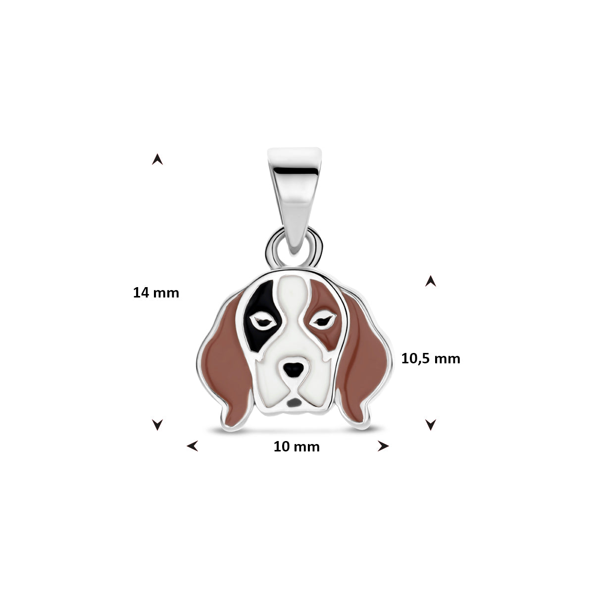 vDam Hanger Hond 14 Mm Zilver Gerhodineerd 1341901