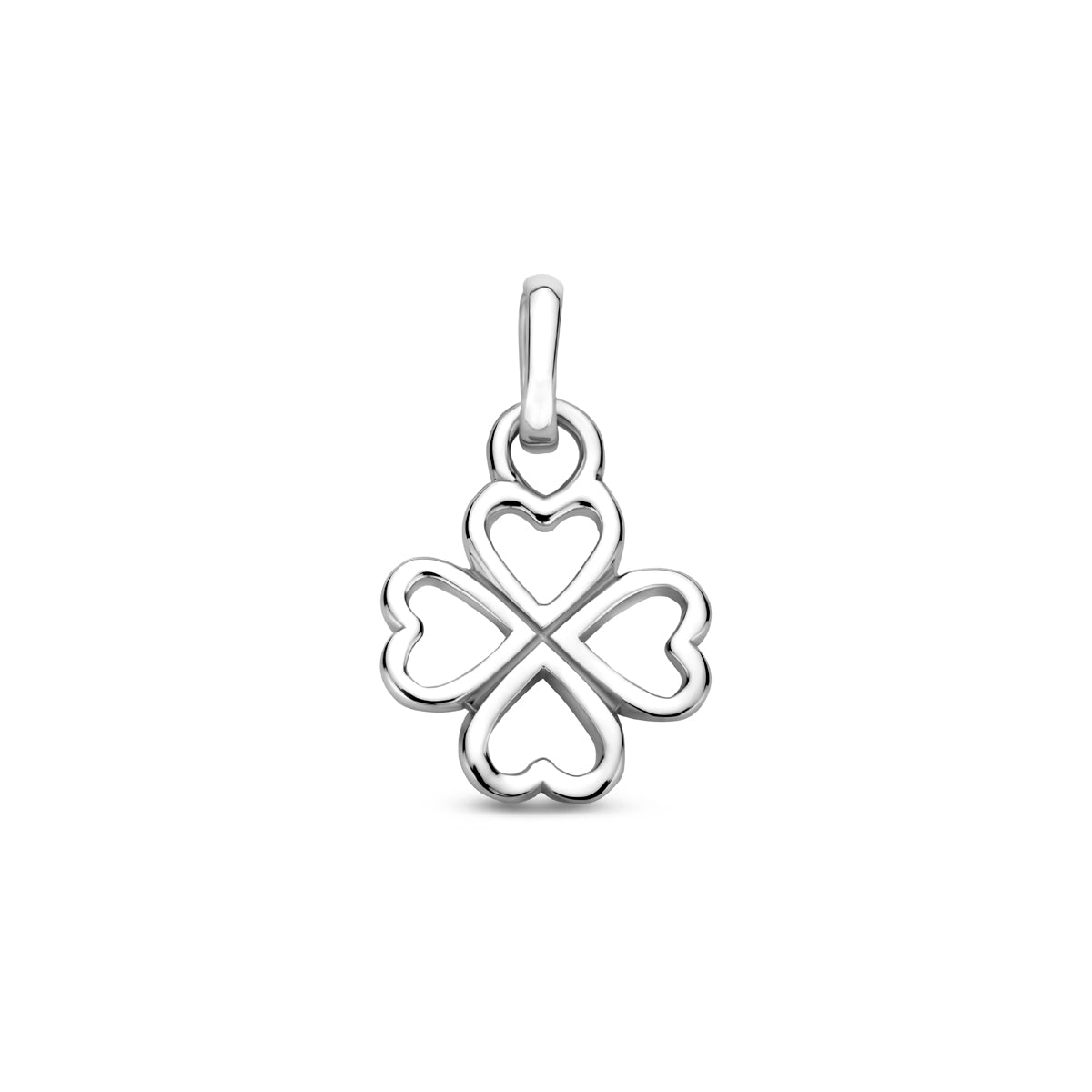 vDam Hanger Klavertje 17 Mm Zilver Gerhodineerd 1341923