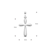 vDam Hanger Kruis 25 Mm Zilver Gerhodineerd 1340530