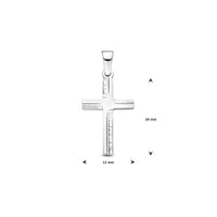 vDam Hanger Kruis Gediamanteerd 20 Mm Zilver Gerhodineerd 1340465