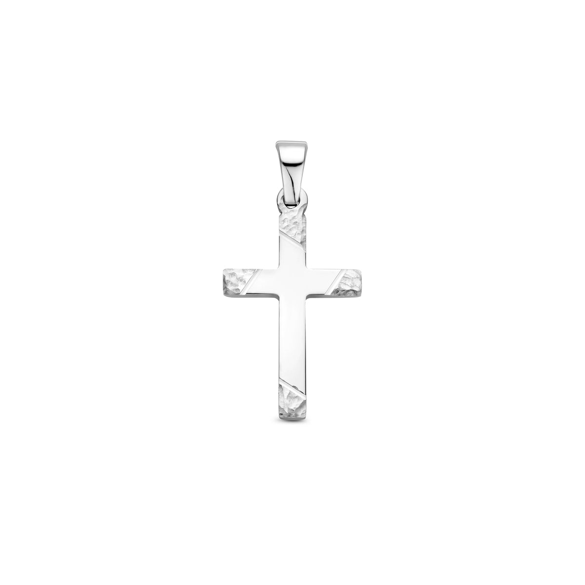 vDam Hanger Kruis Gehamerd 20 Mm Zilver Gerhodineerd 1340466