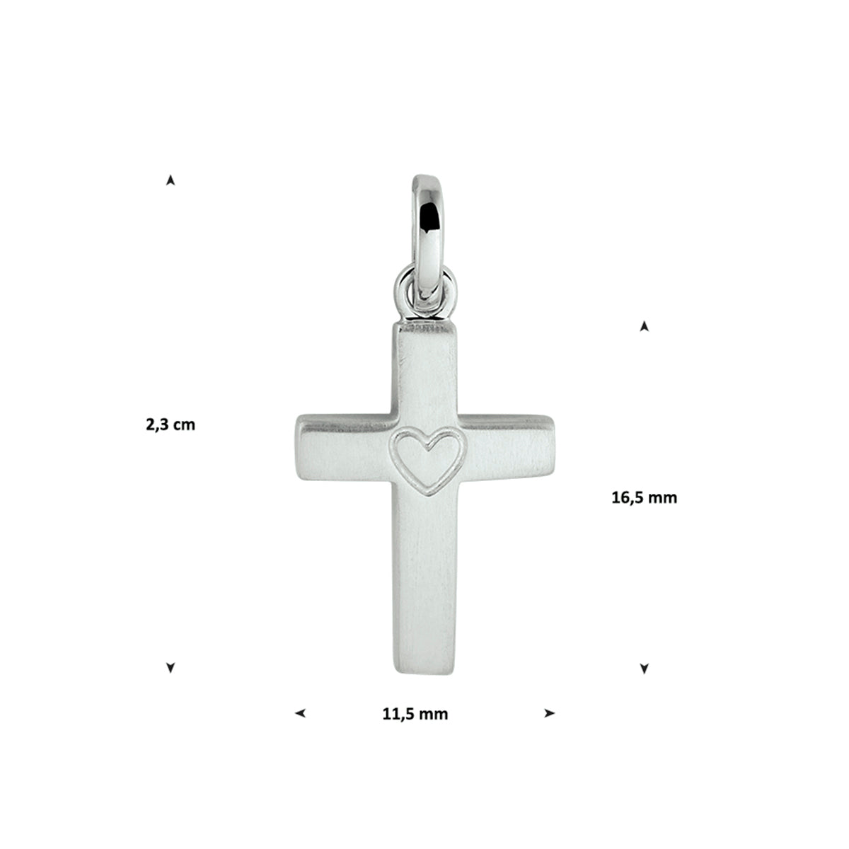 vDam Hanger Kruis Zilver Gerhodineerd 1332210