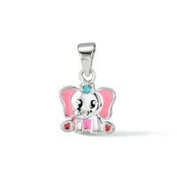 vDam Hanger Olifant Blauw Zirkonia Zilver Gerhodineerd 1334492