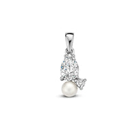 vDam Hanger Parel En Zirkonia Zilver Gerhodineerd 1335386