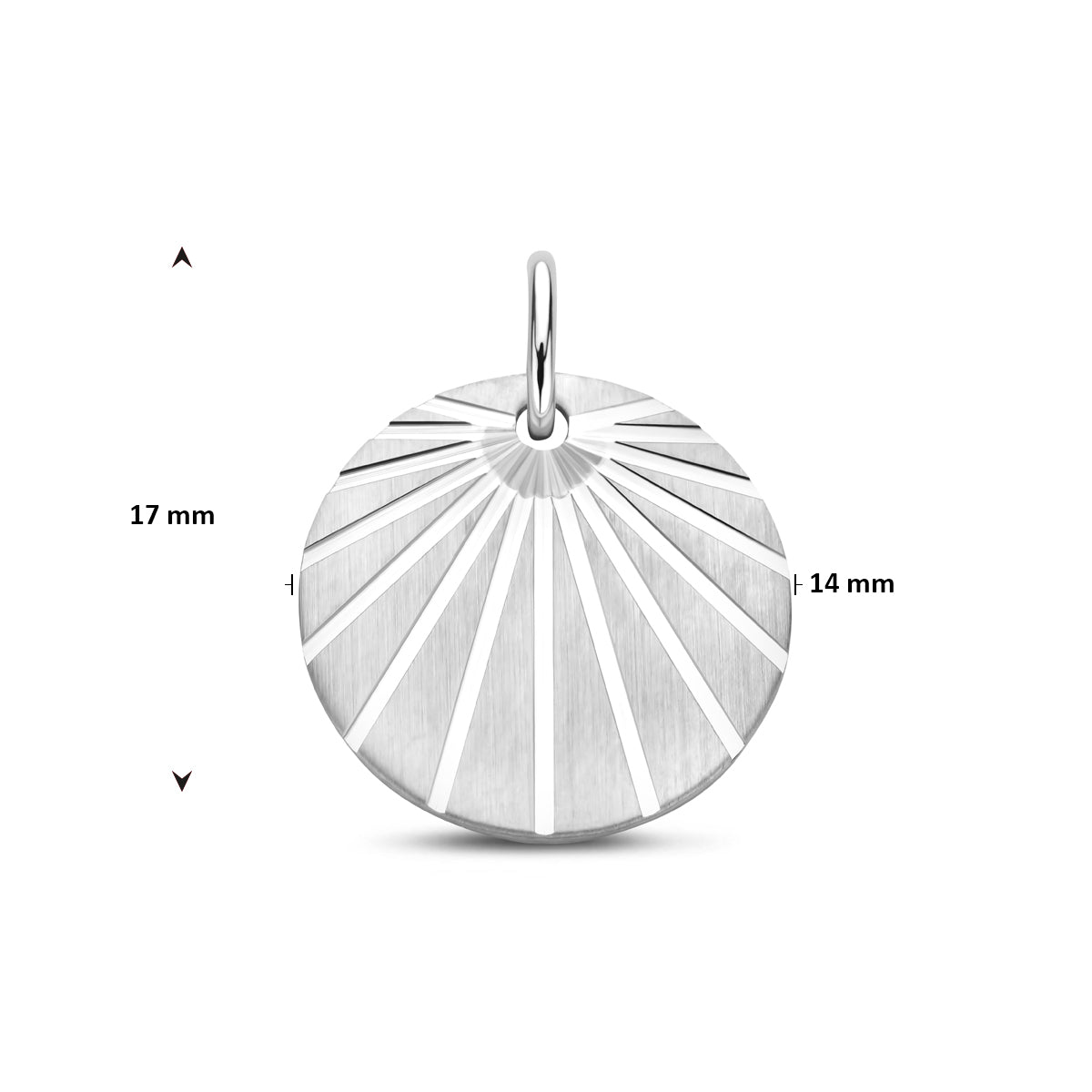 vDam Hanger Poli/mat Gediamanteerd 17 Mm Zilver Gerhodineerd 1341983