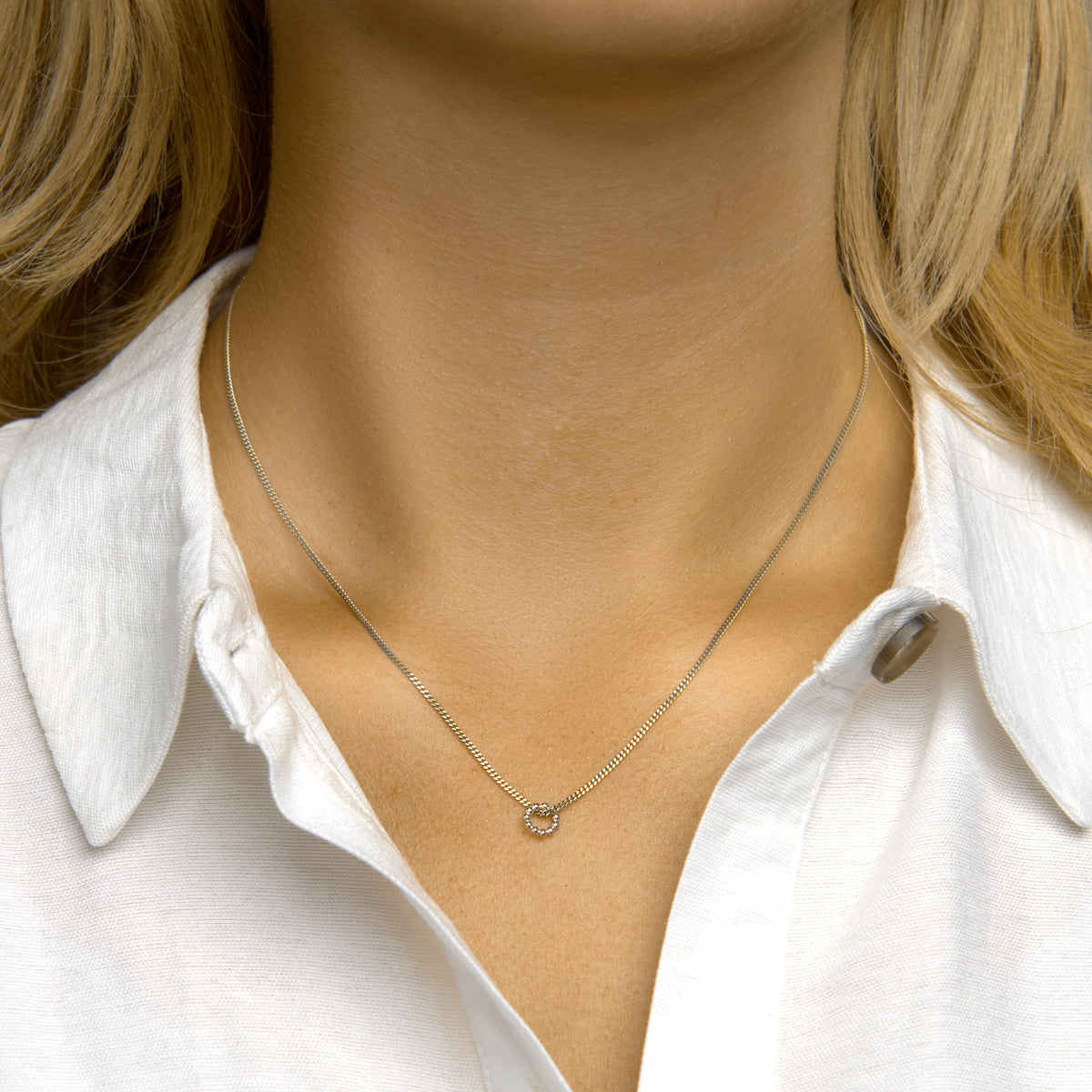 vDam Hanger Rond Bolletjes Zilver Gerhodineerd 1333344