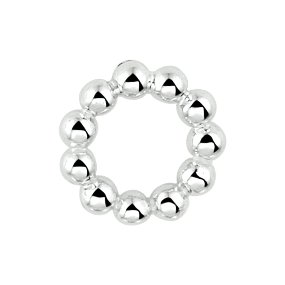 vDam Hanger Rond Bolletjes Zilver Gerhodineerd 1333344