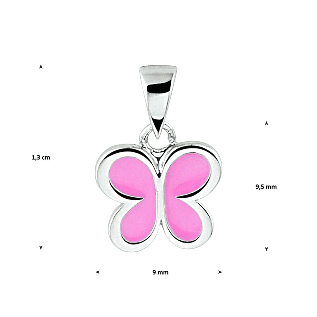 vDam Hanger Vlinder Zilver Gerhodineerd 1329218