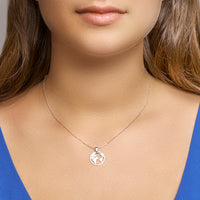 vDam Hanger Wereldbol Zilver Gerhodineerd 1329627