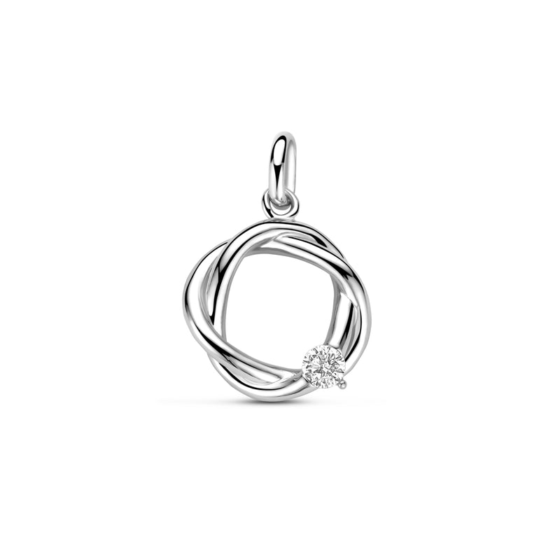 vDam Hanger Zirkonia 15 Mm Zilver Gerhodineerd 1341264