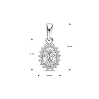 vDam Hanger Zirkonia 17 Mm Zilver Gerhodineerd 1340644