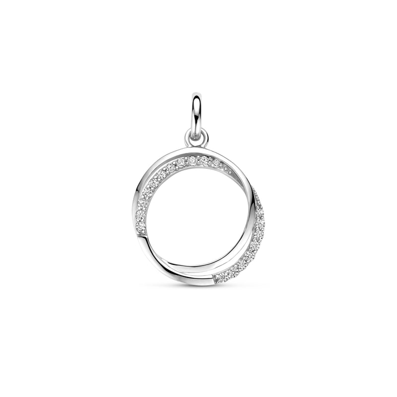 vDam Hanger Zirkonia 18 Mm Zilver Gerhodineerd 1341230