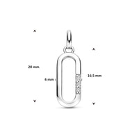 vDam Hanger Zirkonia 20 Mm Zilver Gerhodineerd 1341823