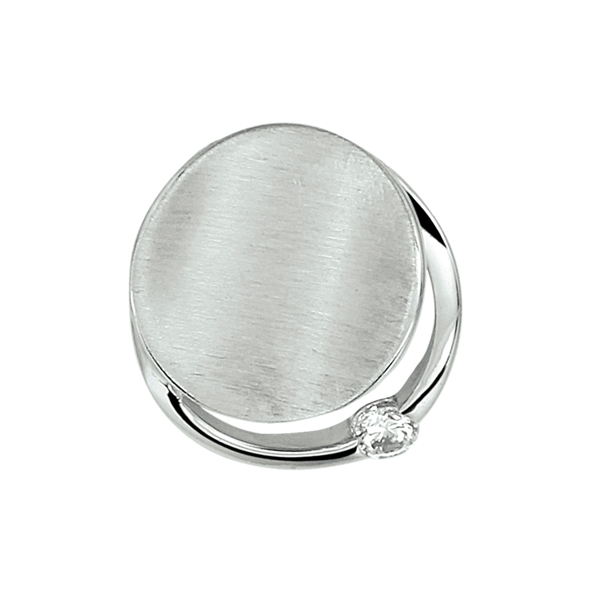 vDam Hanger Zirkonia Poli/mat Zilver Gerhodineerd 1332653