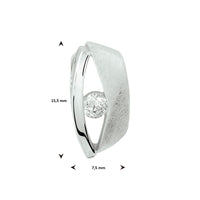 vDam Hanger Zirkonia Poli/mat Zilver Gerhodineerd 1332881