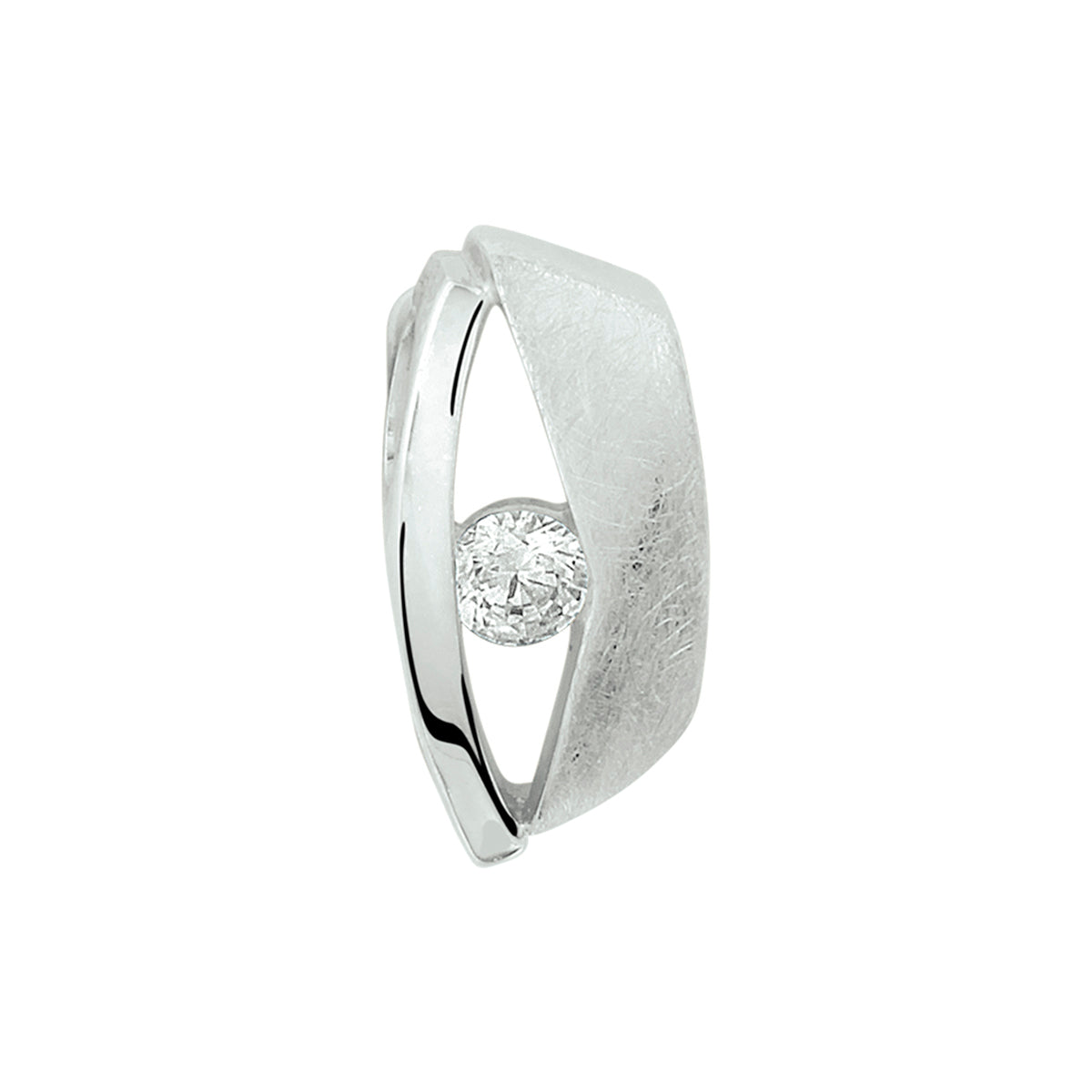 vDam Hanger Zirkonia Poli/mat Zilver Gerhodineerd 1332881