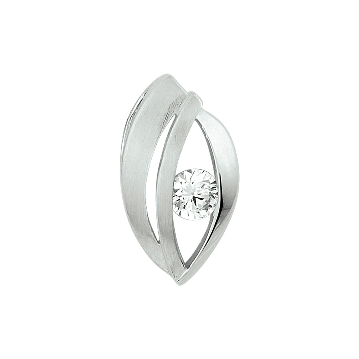 vDam Hanger Zirkonia Poli/mat Zilver Gerhodineerd 1332891