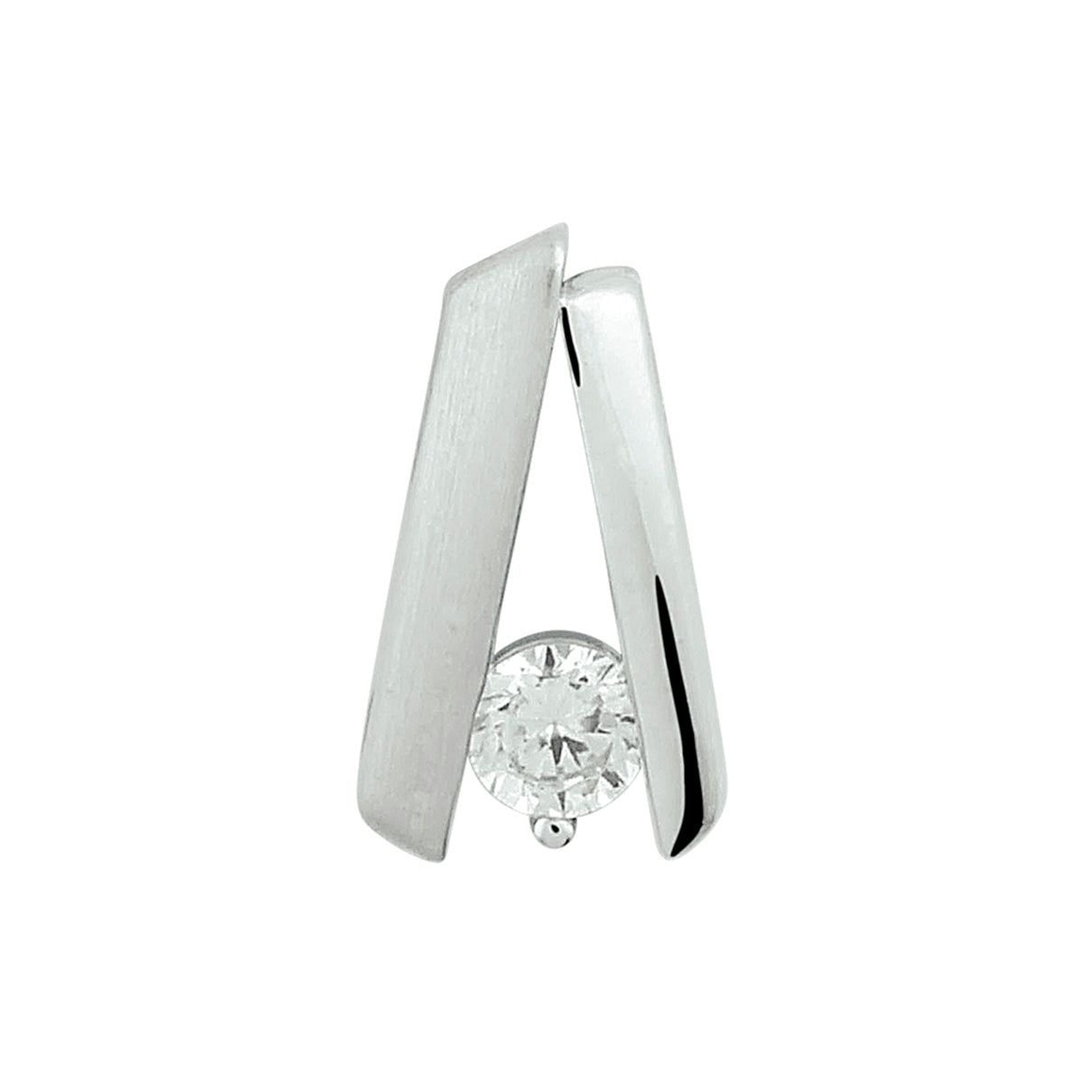 vDam Hanger Zirkonia Poli/mat Zilver Gerhodineerd 1332905