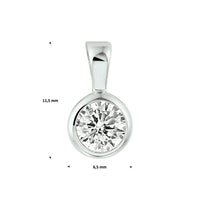 vDam Hanger Zirkonia Zilver Gerhodineerd 1329190